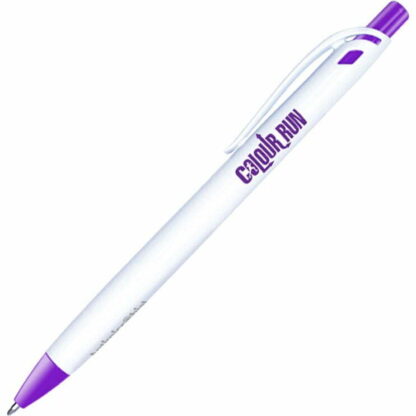 白色/紫色抗菌點擊筆