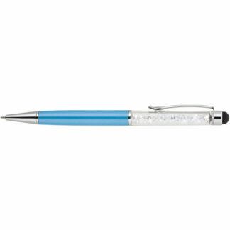 淺藍色/透明圓珠筆和帶寶石的觸控筆