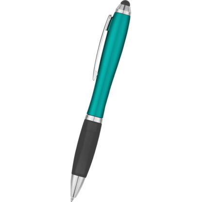 金屬藍綠色/黑色空白緞面手寫筆