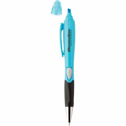 霓虹藍塑料花筆和熒光筆