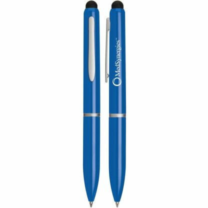 藍色日常手寫筆和圓珠筆組合