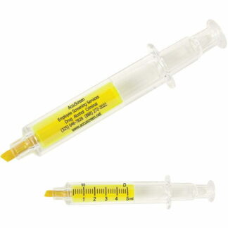 透明/黃色塑料注射器熒光筆