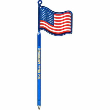 半透明鈷藍色 InkBend 廣告牌美國國旗形筆