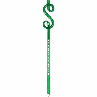 半透明中綠色 InkBend 美元符號形筆