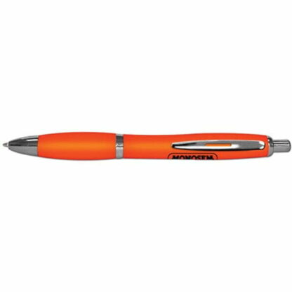 橙色麥迪遜半透明可伸縮圓珠筆