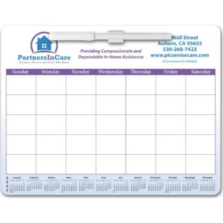 白色磁性備忘錄板日曆