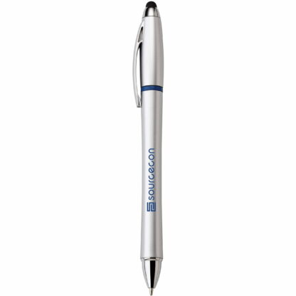 銀色/藍色邁達熒光筆帶手寫筆