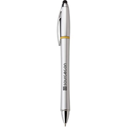 銀色/黃色美達熒光筆帶手寫筆