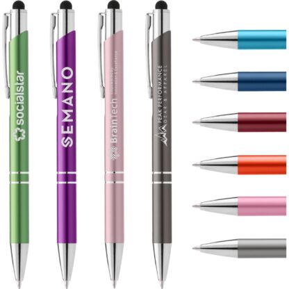 各種顏色啞光 Tres-Chic 帶觸控筆頂筆