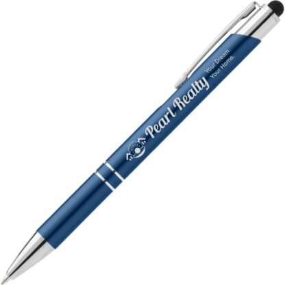 藍色啞光 Tres-Chic 帶觸控筆頂部筆