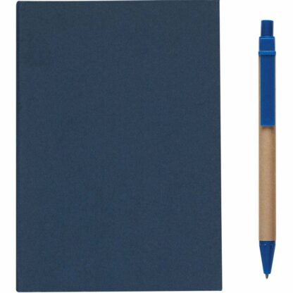藍色 MeetingMate 筆記本帶筆和粘滯標誌