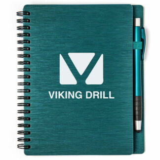 孔雀藍水星筆記本和手寫筆