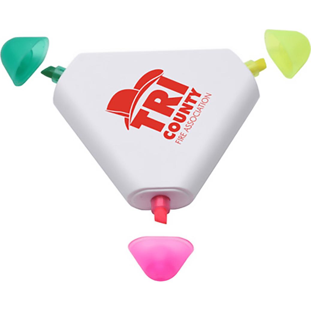 客製化迷你三色螢光筆 - 59 廣告筆 您的設計移印非常適合學校或辦公用品公司附帶帽子1 個地點 1 種顏色的免費裝飾MPN#WOF-MT11多色螢光筆採購暢銷產品商品尺寸:3 英寸高 x 0.5 英寸寬 x 3 英寸深材質:塑膠(其他)最大Logo印刷尺寸 1.38 英寸直徑。圓形墊印刷 客製 - 59 廣告筆 白色迷你三色熒光筆