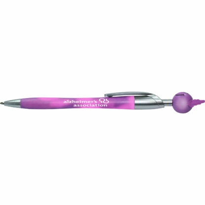 紫色到粉紅色的心情有趣的傢伙筆