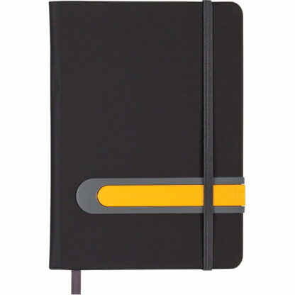 黑色/黃色平行日記本和筆組