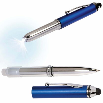 藍色/銀色筆燈手寫筆