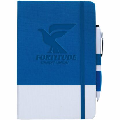 藍色/白色 PrevaGuard 筆記本帶離子手寫筆