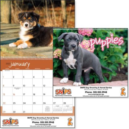 查看項目小狗 12 個月約會日曆