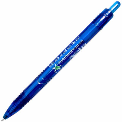 半透明藍色改造再生PET筆