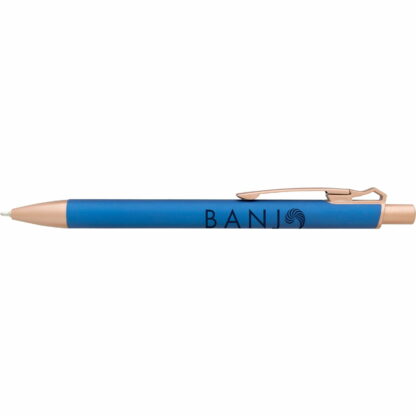 藍色沙色金屬筆