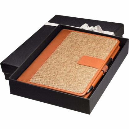 棕褐色 / 橙色 Sierra 筆記本和托斯卡納筆禮品套裝