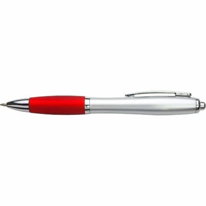 銀色/半透明紅色剪影緞面握筆