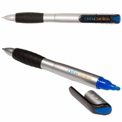 銀色/藍色 Silvermine 筆和熒光筆