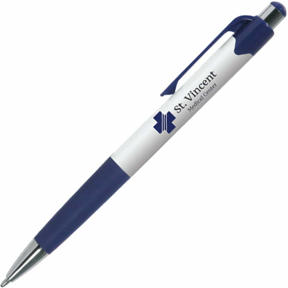 Printed Smoothy Classic 禮品筆 - 59 廣告筆 免費送貨和安裝有 9 種令人興奮的項目顏色可供選擇您的設計絲網印刷通過按鈕打開和關閉1 個地點 1 種顏色的免費裝飾MPN#PZC在鋼筆商品尺寸:5.39 英寸高 x 0.41 英寸寬材質:塑膠(其他)最大印刷Logo尺寸 0.65" H x 1.85" W 絲網印刷使用 Smoothy 客製 - 59 廣告筆 海軍藍/白色 Smoothy Classic 筆