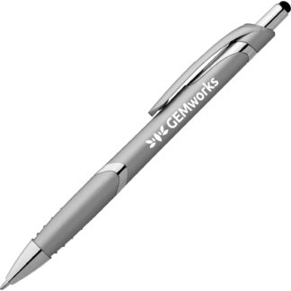 帶手寫筆的銀色 Solana 軟金屬筆