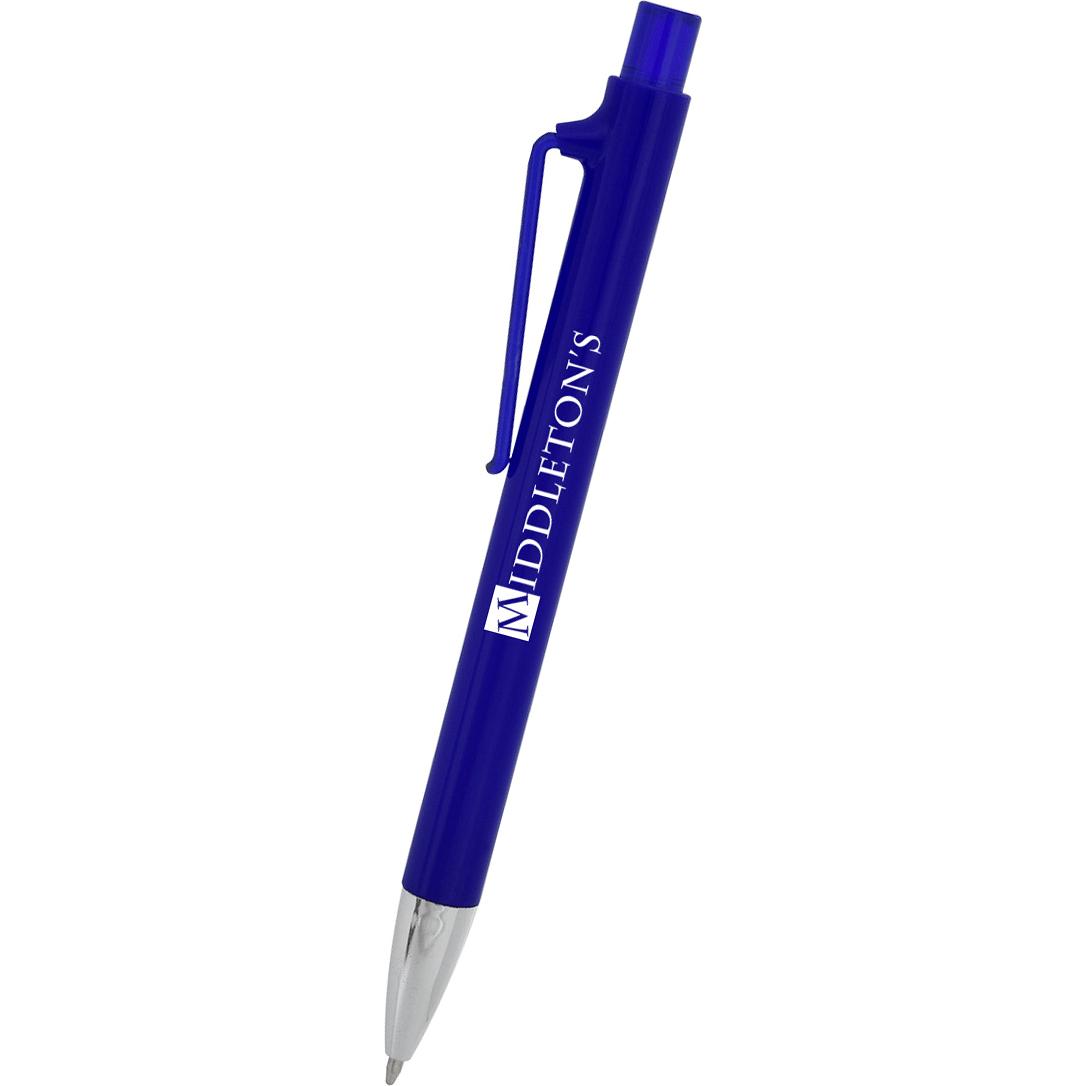 客製禮品索倫筆 - 59 廣告筆 有 7 種令人驚嘆的商品顏色可供選擇您的設計絲網印刷用黑色墨水書寫內置剪輯1 個地點 1 種顏色的免費裝飾MPN # 11117在鋼筆商品尺寸:5.75 英寸高材質:塑膠(其他)最大Logo印製尺寸 0.63" H x 1.25" W 絲網印刷 客製 - 59 廣告筆 藍色索倫筆