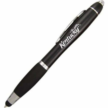 黑色手寫筆帶 LED 手電筒