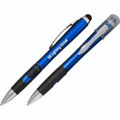 藍色點亮您的標誌觸控筆，啞光飾面