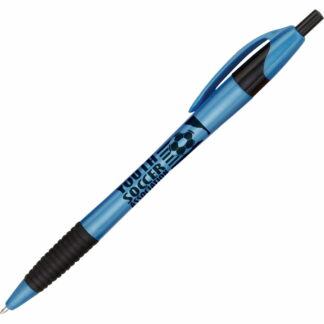 帶有可伸縮筆尖的藍色握把纖細筆