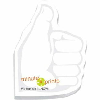 白色豎起大拇指粘性便箋墊