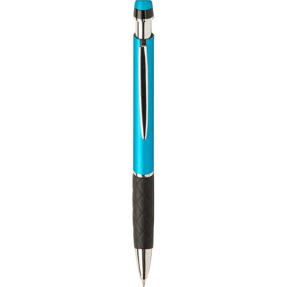 金屬淺藍色維羅納絲絨觸感鋁筆