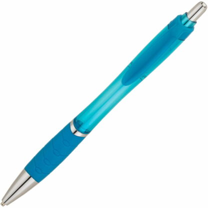 淺藍色波浪透明圓珠筆
